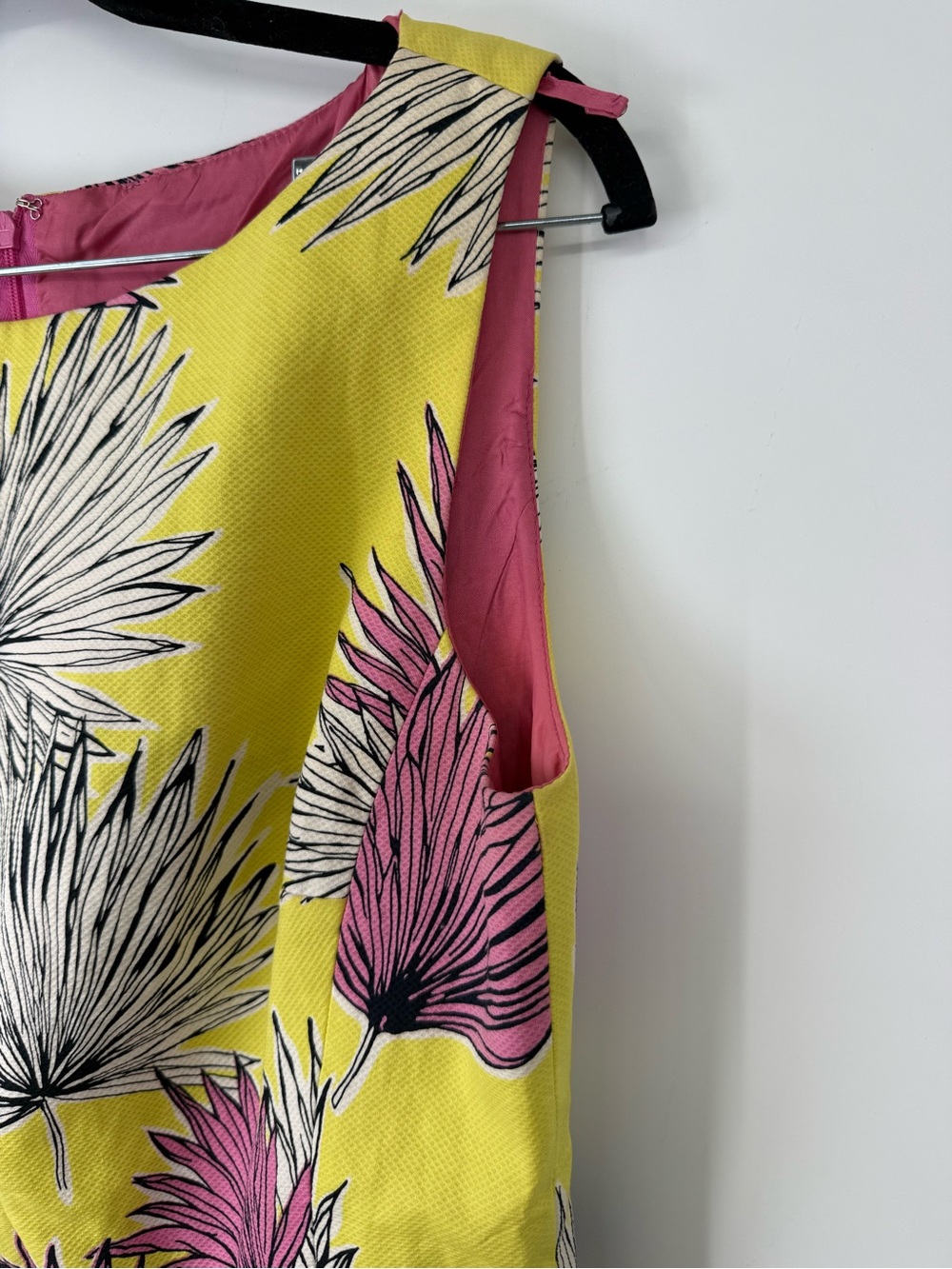 Vtg Cynthia Howie 100% cotton Sleeveless Yellow Floral Sheath Dress size 10 - Picture 5 of 10